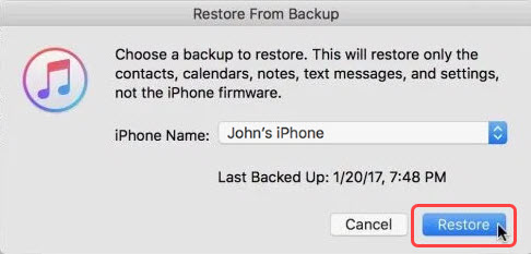 restore deleted photos from backup