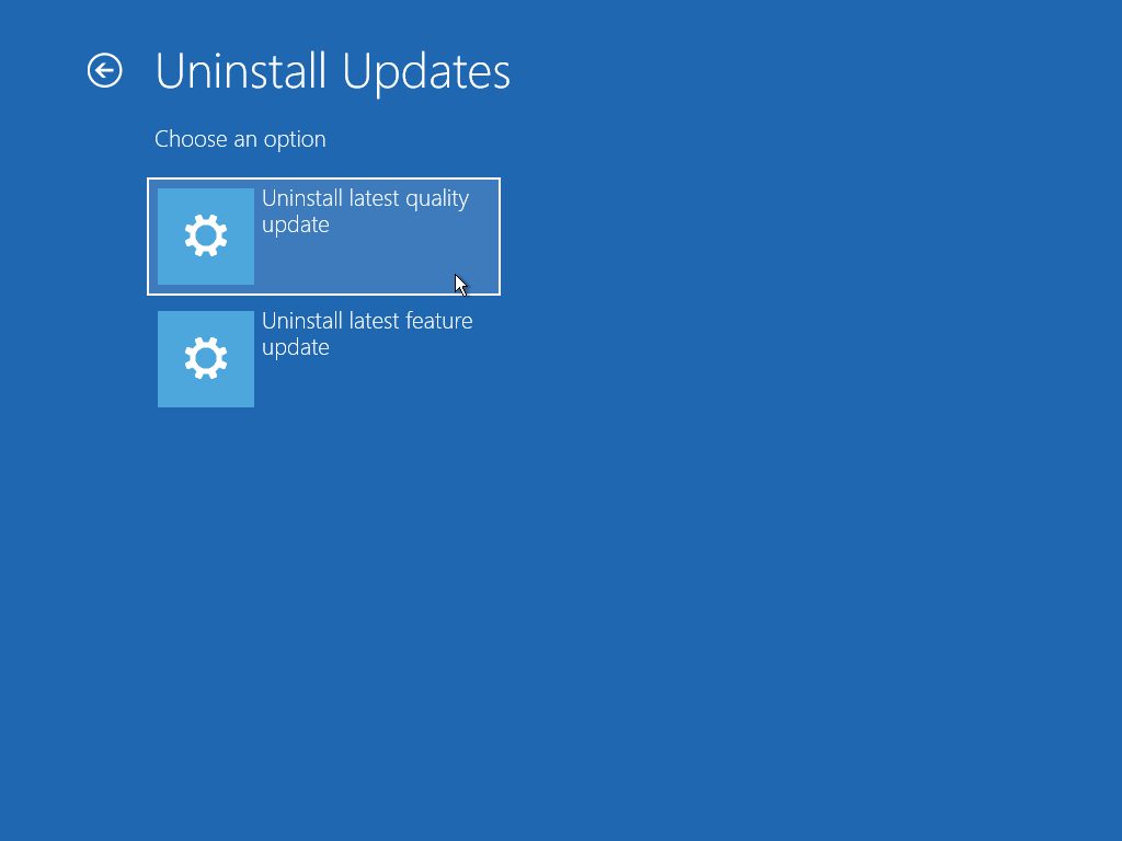 Windows 11 Uninstall Quality Or Feature Update