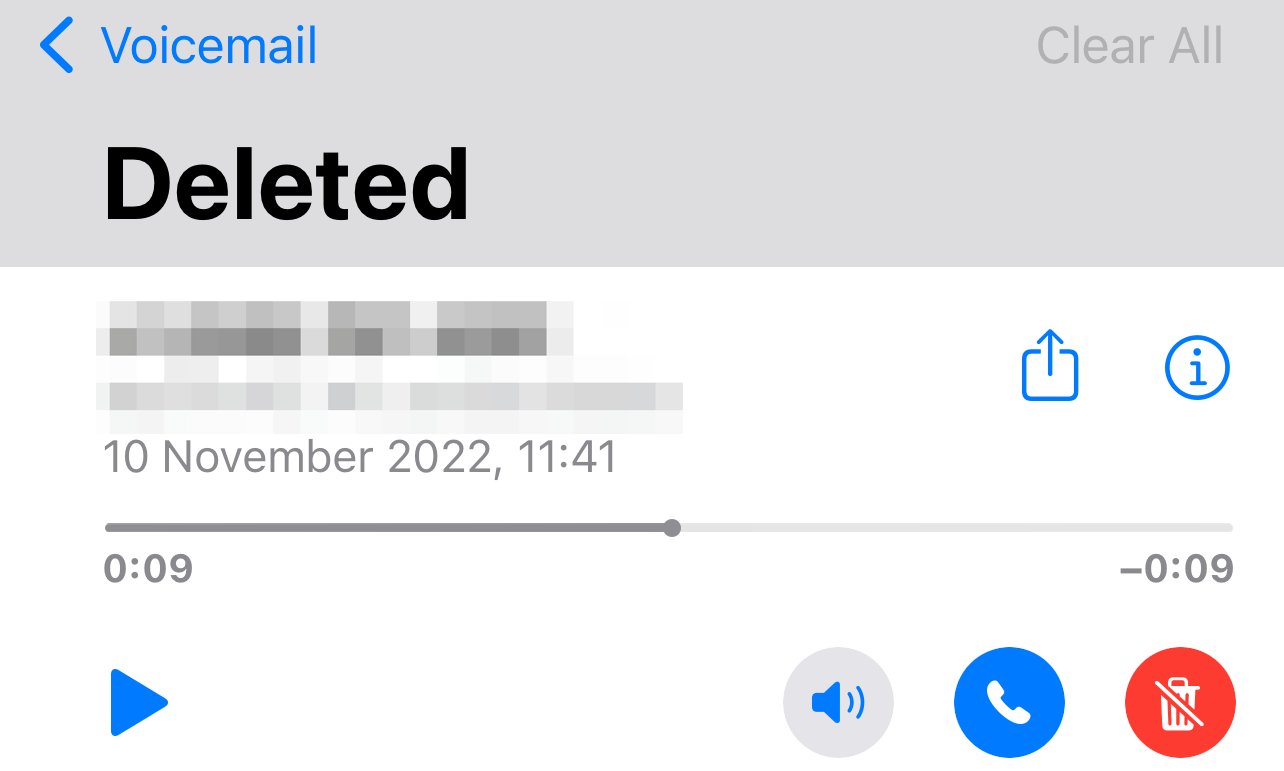 deleted voicemail recover